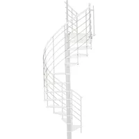 Minka Spindeltreppe Venezia Ø120cm bis 309,4cm Edelstahl/Holz/Stahl