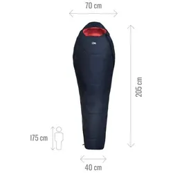 Millet Schlafsack Baikal 750 W (2-Jahreszeiten-Schlafsack, Gauche) - Reissverschlussöffnung links - saphirblau