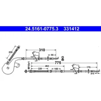 ATE Bremsschlauch vorne links für Peugeot 508 Sw I