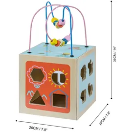 Teamson Kids Vorschulspiellabor 4-in-1-Aktivitätsstation Aus Holz Mehrfarben PS-T0006