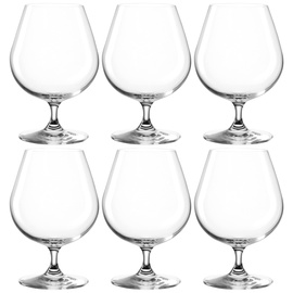LEONARDO 6er Set, Cognac-Schwenker mit gezogenem Stiel, spülmaschinenfeste Weinbrand-Gläser, 6 Stück, 400 ml, 061454
