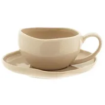 Almina Wave Biscuit Kaffeeservice 12-tlg. beige/braun