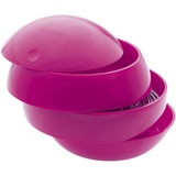 Spirella Kosmetikorganizer Bowl Beauty" Aufbewahrungsbox für Make Up und Schmuck mit 3 Fächern 16x14cm Pink