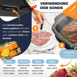 Kesser KESSER® Multikocher Küchengerät mit 16 Programme - Grillen, Backen, Dampfgaren Vorheiz- & Warmhaltefunktion, Schnellkochkopf, Heißluftfritteuse, Reiskocher, Slow Cooker, Joghurtbereiter