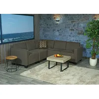 Mendler Modular Sofa-System Couch-Garnitur Lyon 5, Stoff/Textil ~ braun