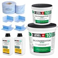 LEVEL PLUS Dicht-Set 24Kg Balkonabdichtung 8m2, 2 Innenecken, 2