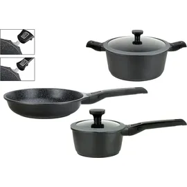 GSW Easy Click Topf-Set 3-tlg. 2 x Kochtopf + Bratpfanne
