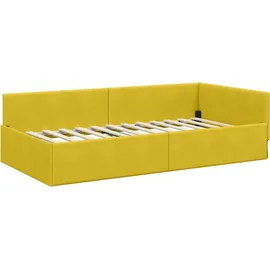 vidaXL Eckbettgestell 100 x 200 cm Gelb