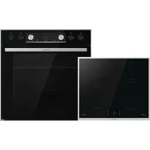 Gorenje Black SET 5 Induktion, Einbauherdset (Induktionskochfeld, A, 77 l)