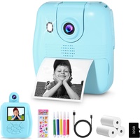 GKTZ Sofortbildkamera für Kinder - Digitalkamera Kamera 1080P Fotoapparat Kinder Kamera mit Druckpapier,Geburtstag und Weihnachten Spielzeug Geschenk für 3-12 Jahren Jungen und Mädchen
