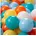 6 Cm Weiß-gelb-orange-hellblau-türkis 100/6 Cm Spielballset
