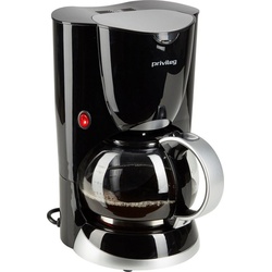 Privileg Filterkaffeemaschine Max. 1080 Watt, 1,37l Kaffeekanne, Papierfilter 1×4, schwarz schwarz