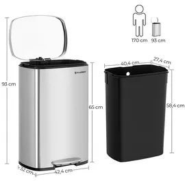 Songmics 50 l Silber