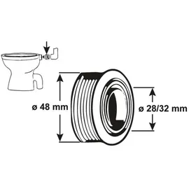 CORNAT Spülrohrverbinder weiß - Zubehör