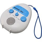 Wasserdichtes Duschradio, AM FM Badezimmer, Batteriebetrieben, Tragbar, Eingebauter Lautsprecher, Drehbarer Drehknopf, Einfache Abstimmung, Lautstärkeregelung für Zuhause, Party