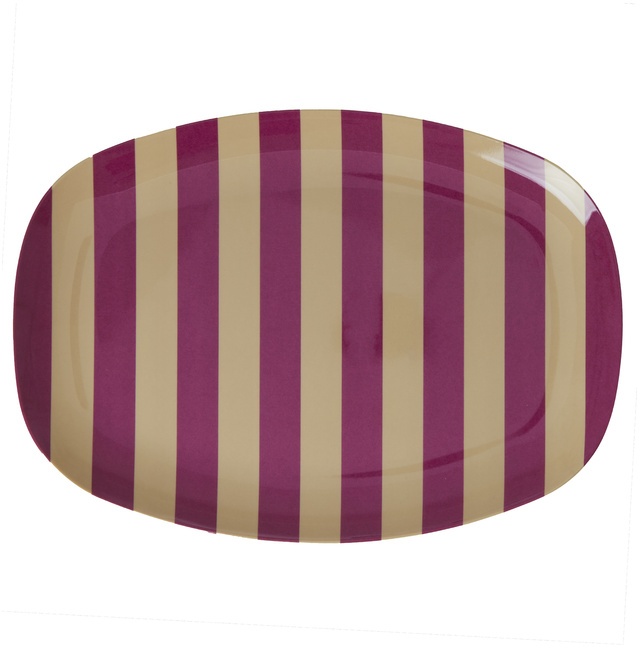 Melamin-Servierteller Stripes In Purple
