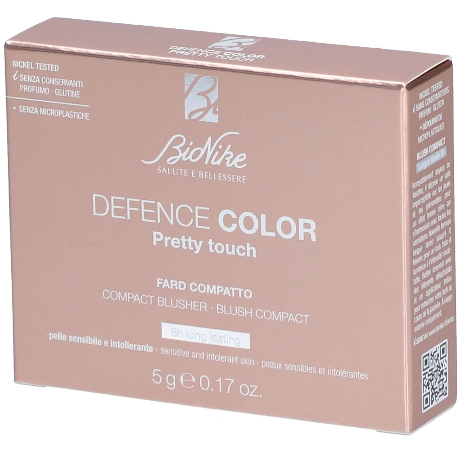 BioNike DEFENCE COLOR PRETTY TOUCH COMPACT BLUSHER 302 PECHE 5 g fond(s) de teint