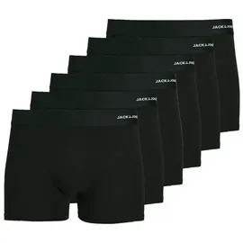 JACK & JONES Retro Boxershorts unifarben schwarz XXL 6er Pack