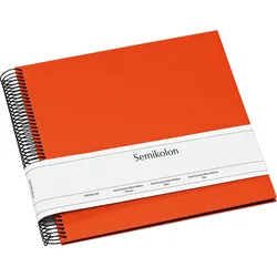 Uni Economy Fotoalbum mittel orangefarben mit schwarzen Karten