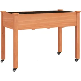 vidaXL Pflanzkübel mit Einsatz und Rollen 118 x 59 x 80 cm Braun