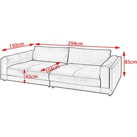 KAWOLA Big Sofa RAINA Leder