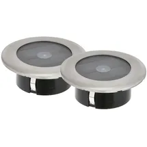 Konstsmide 2er-Set Solar LED-Bodenspot Edelstahl Ø 11cm je Spot bis 100kg belastbar grau