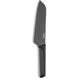 KUPPELS BLACK Santokumesser 7'' | Schwarz | schnitthaltig & extra scharf | 17,5 cm Klinge | Klingenstahl rostfrei & poliert | Santoku Messer | Gemüsemesser | Küchenmesser scharf | Japanisches Messer