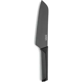 KUPPELS BLACK Santokumesser 7'' | Schwarz | schnitthaltig & extra scharf | 17,5 cm Klinge | Klingenstahl rostfrei & poliert | Santoku Messer | Gemüsemesser | Küchenmesser scharf | Japanisches Messer