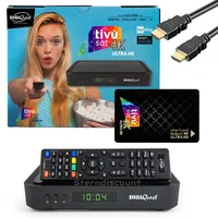 DIGIQuest Q80 COMBO UHD 4K Receiver DVB-S2+T2 Tuner inkl. Aktive TIVUSAT Karte,