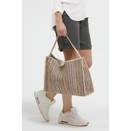Soccx Henkeltasche Baumwollmischung Pink/Aqua