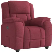 vidaXL Relaxsessel Weinrot Stoff 99 x 102 x 99 cm Rot mit Liegeposition