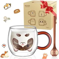 luxuskollektion Doppelwandige Katzen Latte Macchiato Gläser 0,28 l