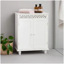 Hti-Living HTI-Living, Kommode Mehrzweckschrank Weiß mit Verzierungen im Landhausstil