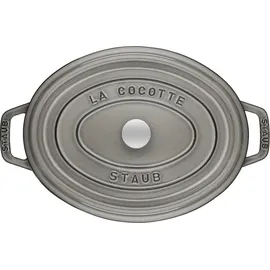Staub Cocotte 37 cm oval graphitgrau