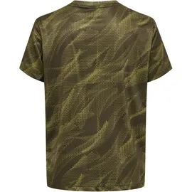 hummel Noah Kurzarm-t-shirt - Dark Olive - 4 Jahre