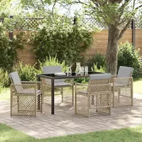 vidaXL Garten Essgruppe 5-tlg. Beige