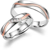 Trauring MARRYA "Silber Ringe Trauringe Eheringe Partnerringe" Fingerringe Gr. 56, Silber 925 (Sterlingsilber), rosegold (damen ring - silber rosé) Damen