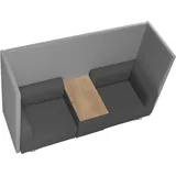 rocada 2-Sitzer Besprechungsecke Soft Seating schwarz, grau