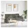 vidaXL Modulares Sofa mit Kissen grau