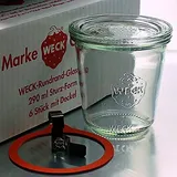 Weck Einkochgläser 290ml Sturzform/Sturzglas RR80 mit Glasdeckel und Ringen (Mit Glasdeckel, und Ringen)