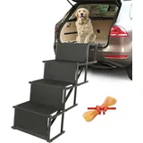 Famanu Hundetreppe 3 Stufen - Antirutsch, extra breit und tragbar für Hunde und Katzen