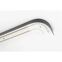 GARESA Schienensystem GARESA "Kunststoffschiene mit Blende", schwarz, L:130cm, Kunststoff, Gardinenstangen, Schienensystem, seitlich mit 2 Rundbögen (kein Spalt zwischen Vorhang und Wand)