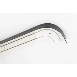 GARESA Schienensystem GARESA "Kunststoffschiene mit Blende", schwarz, L:130cm, Kunststoff, Gardinenstangen, Schienensystem, seitlich mit 2 Rundbögen (kein Spalt zwischen Vorhang und Wand)