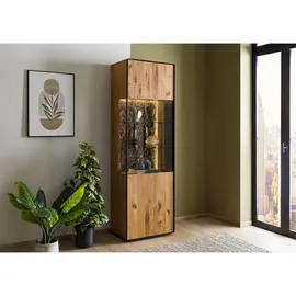 MASSIVMOEBEL24.DE Vitrine STARNBERG 65 x 45 x 201 cm Beige