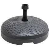PROGARDEN AK Sport Sonnen Fuß Sonnenschirmständer Rattan anthrazit, grau, 1396003