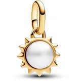 Pandora 763035C01 Anhänger Sonne mit Perle Goldfarben