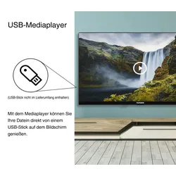 Telefunken 24 Zoll Fernseher XH24O550M-W - HD-Ready Fernseher mit integriertem Triple-Tuner, weiß