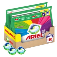 Ariel 3 in 1 Pods, Waschmittel Waschmittel Farbtabletten/Kapseln, 110 Waschgänge (55x2)