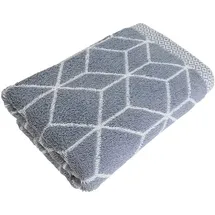 framsohn frottier Design Jacquard Duschtuch 67 x 140 cm graphit/weiß