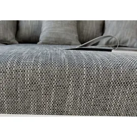 DeLife Wohnlandschaft Clovis XL Weiss Hellgrau Modulsofa Armlehne - Grau/Hellgrau